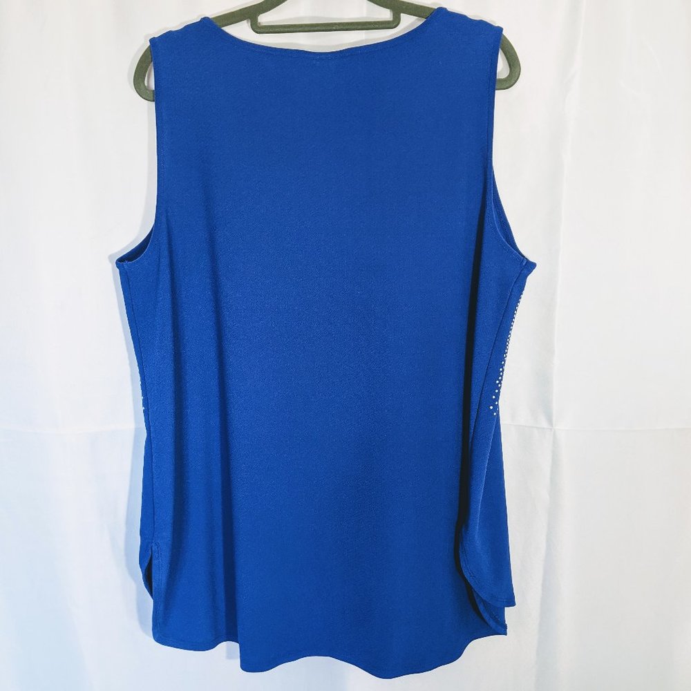 Blue Alfani Rhinestone Top - Picture 2 of 4